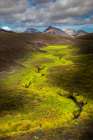 Colorful lichen along small stream in the mountains-Iceland Art Print